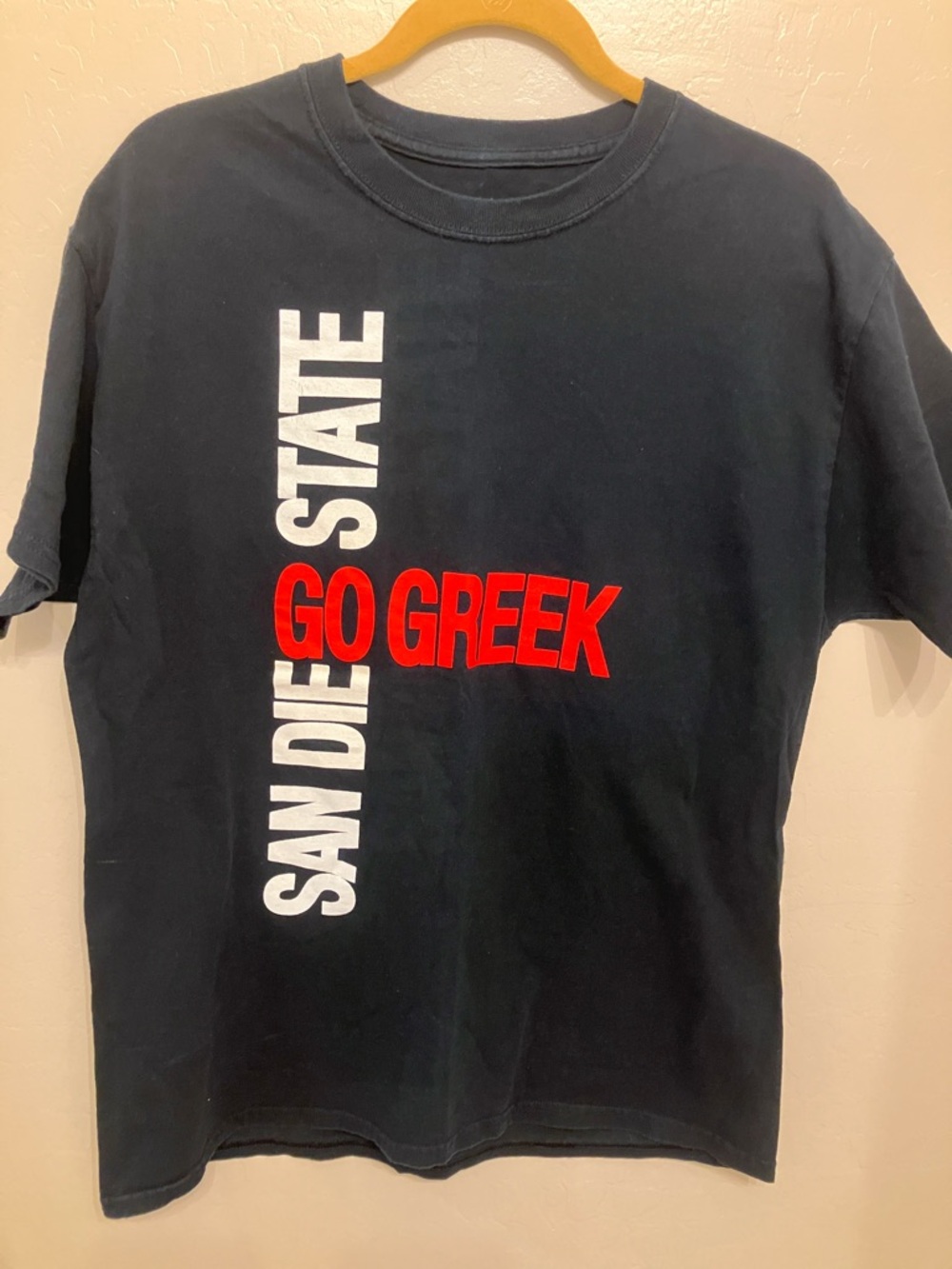 San Diego State Go Greek Black Graphic Tee